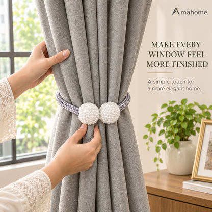 Decorative Beaded Curtain Tiebacks – Braided Rope Curtain Holdbacks
