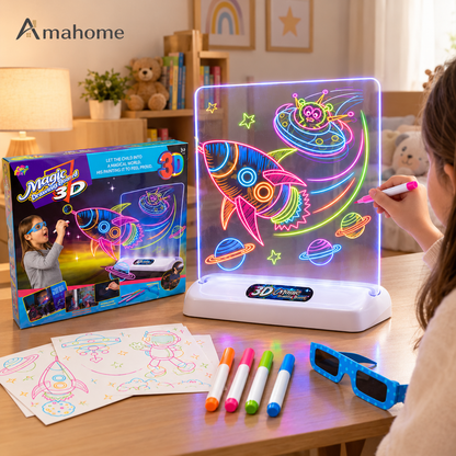 3D Magic Magic Drawing Board with LED Light