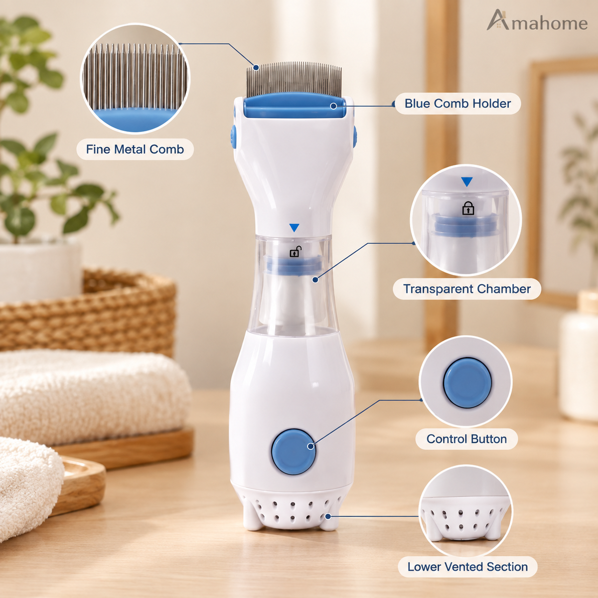 Electric Lice Comb – Gentle Scalp &amp; Lice Removal Comb