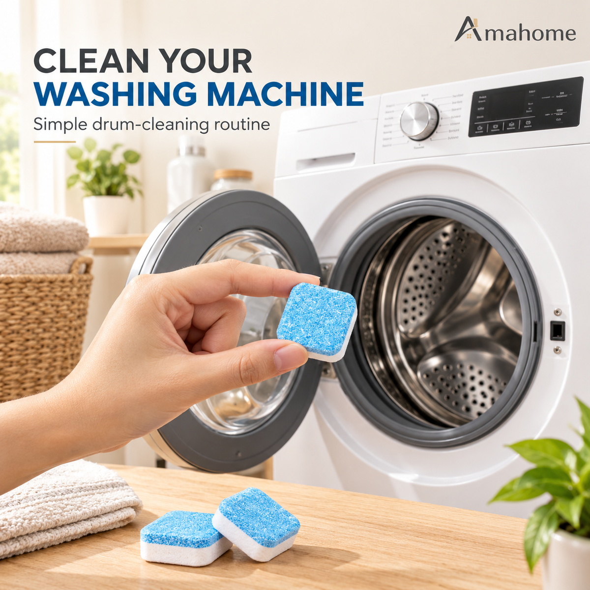 Washing Machine Deep Cleaning & Decontamination Tablets – 1-2 Tablet Use