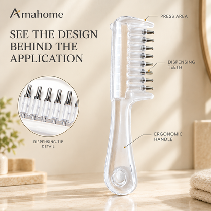 Liquid Dispensing Hair Comb – Scalp Oil Applicator & Hair Serum Distribution Comb
