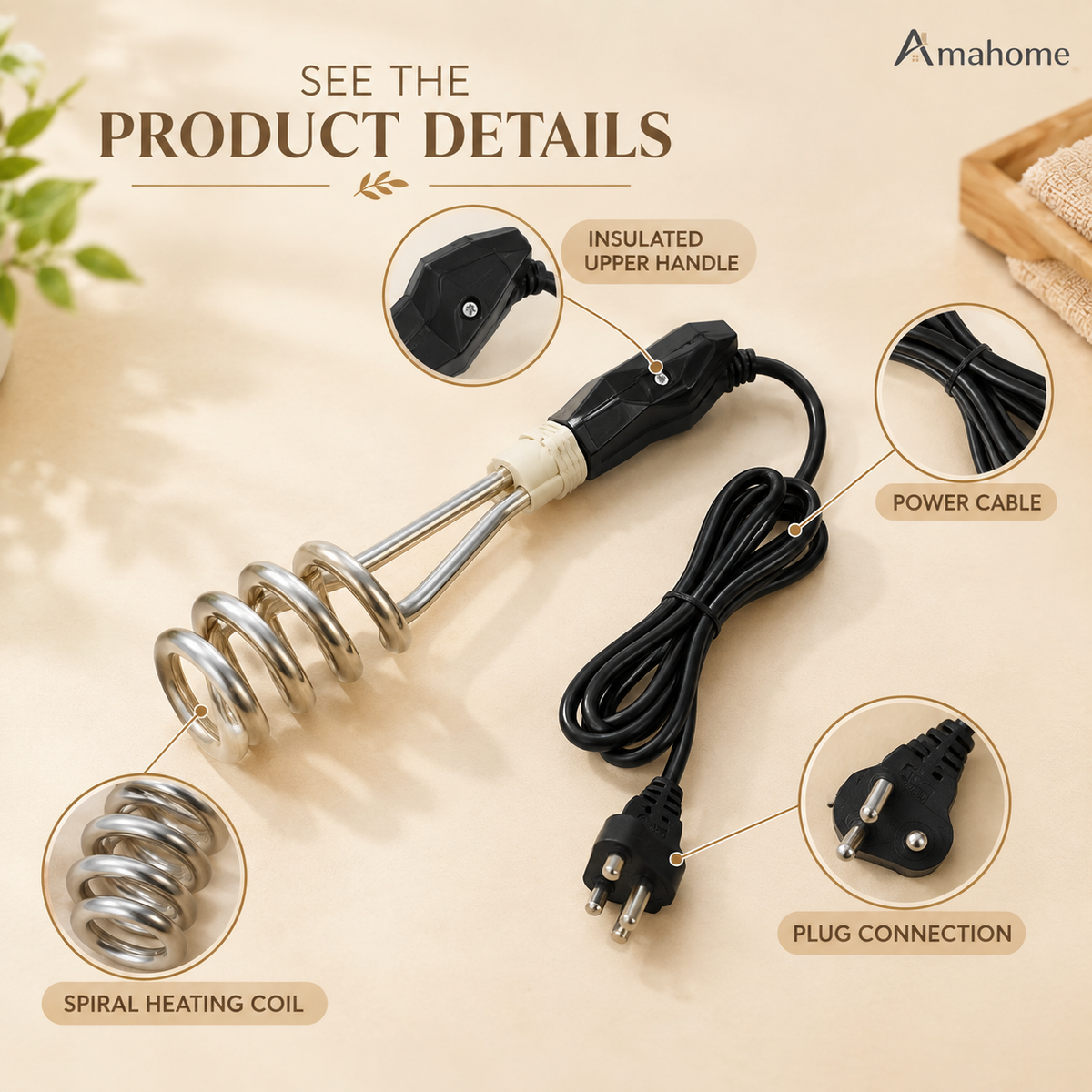 F8 Water Boiling Rod – Electric Immersion Water Heater
