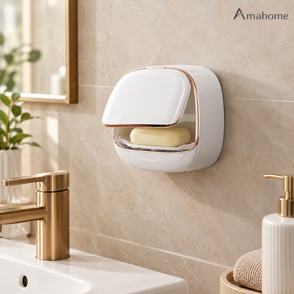 Wall-Mounted Soap Holder – Space Saving Bathroom Organizer