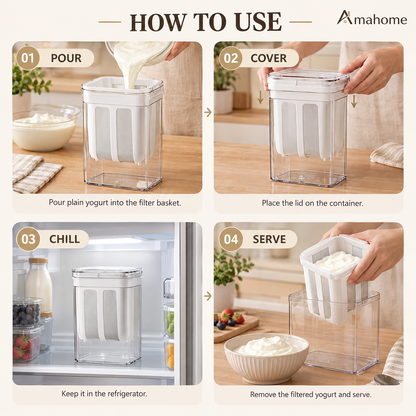 Yogurt Filter – Homemade Yogurt &amp; Cheese Strainer