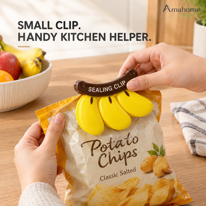 Cute Banana-Shaped Bag Sealing Clips – Reusable Food Storage Clips for Snacks & Kitchen Bags