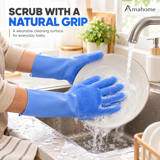 Silicone Cleaning Gloves – Bristled Scrubbing Gloves