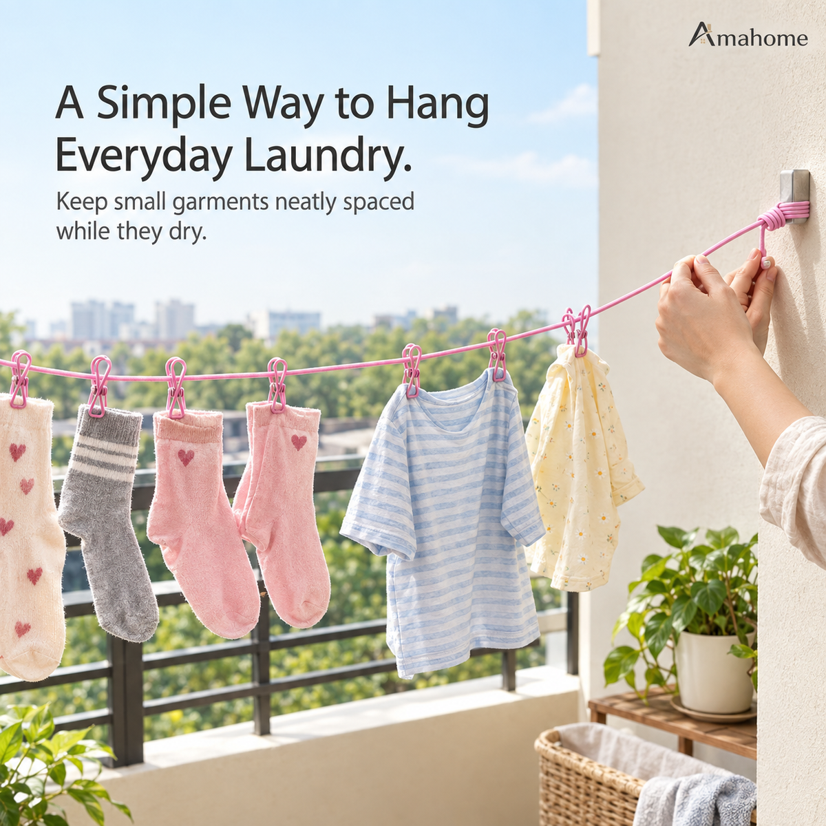 Premium 20-Clips Clothes Drying Hanger – Compact Laundry Drying Rack