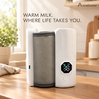 Portable Rechargeable Baby Bottle Warmer – USB Charging Milk Warmer with Digital Display