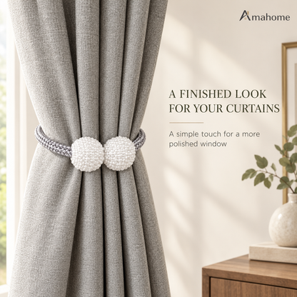 Decorative Beaded Curtain Tiebacks – Braided Rope Curtain Holdbacks