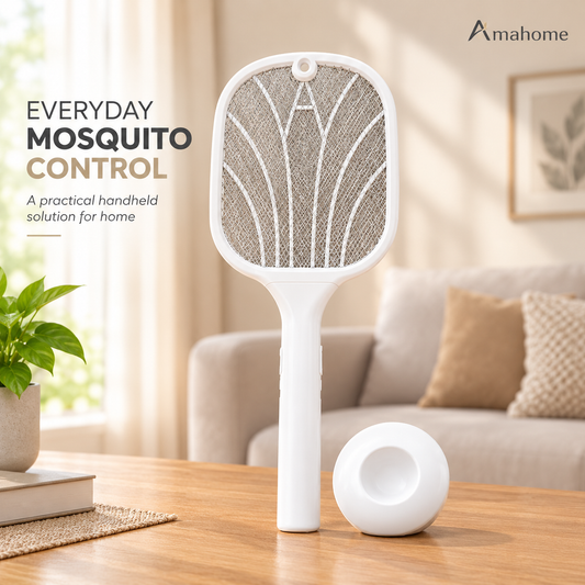 USB Rechargeable Electric Mosquito Killer Racket with Stand & Type-C Charging