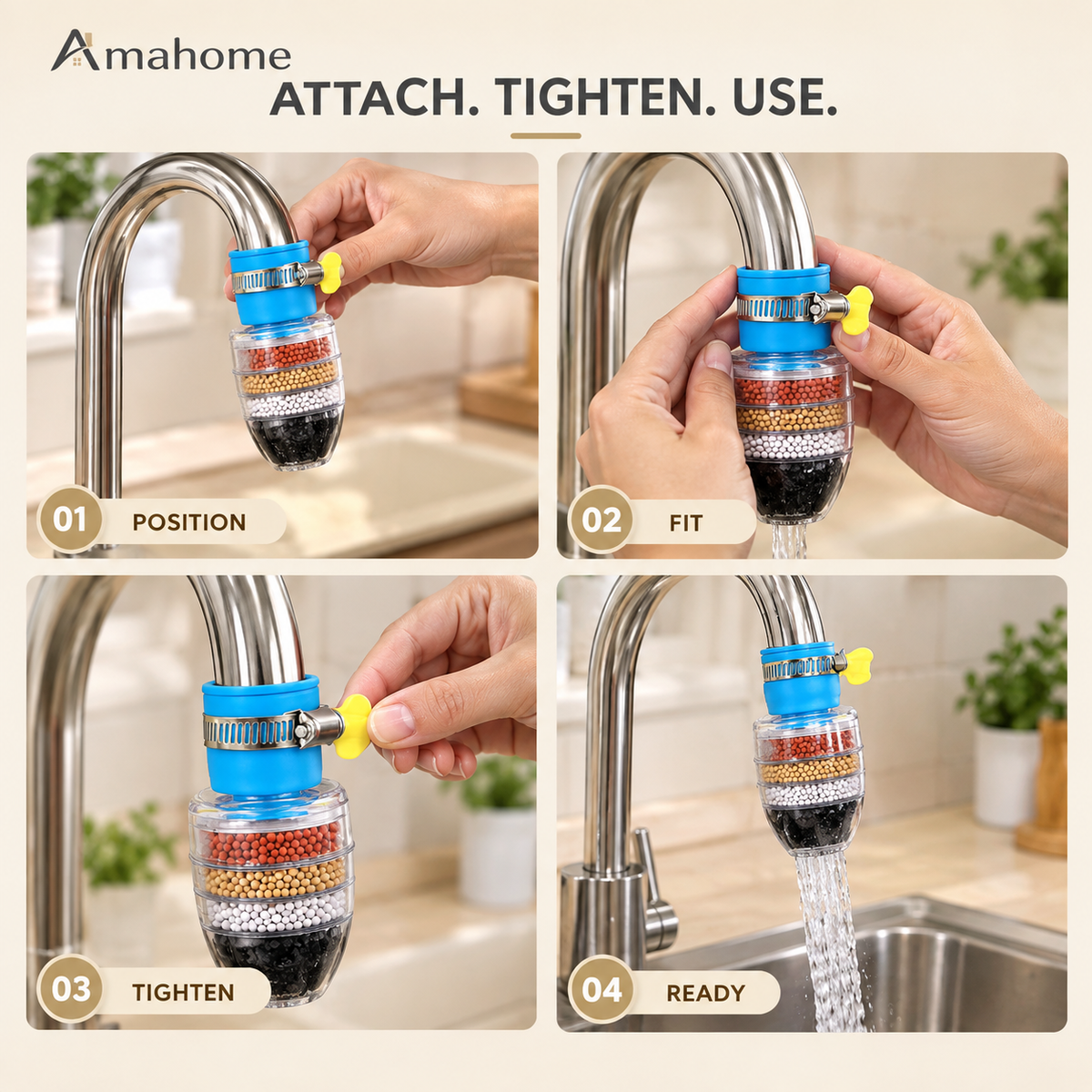 Multi-Layer Faucet Water Filter – Faucet Filter Attachment