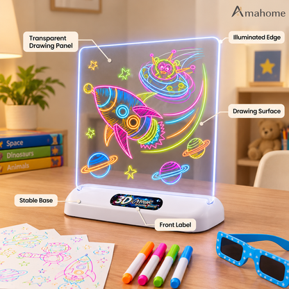 3D Magic Magic Drawing Board with LED Light