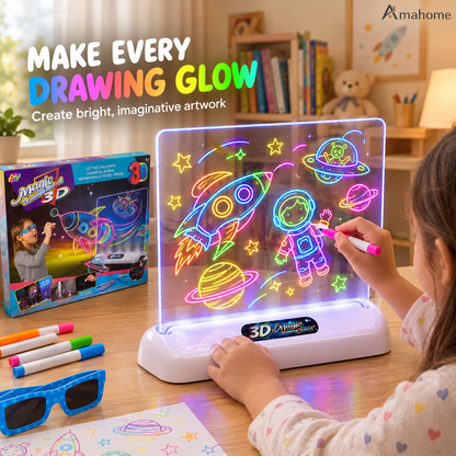 3D Magic Magic Drawing Board with LED Light